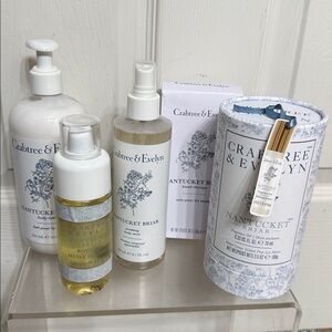 Lot Crabtree & Evelyn Nantucket Briar Body Mist, Body Oil, Hand Creme